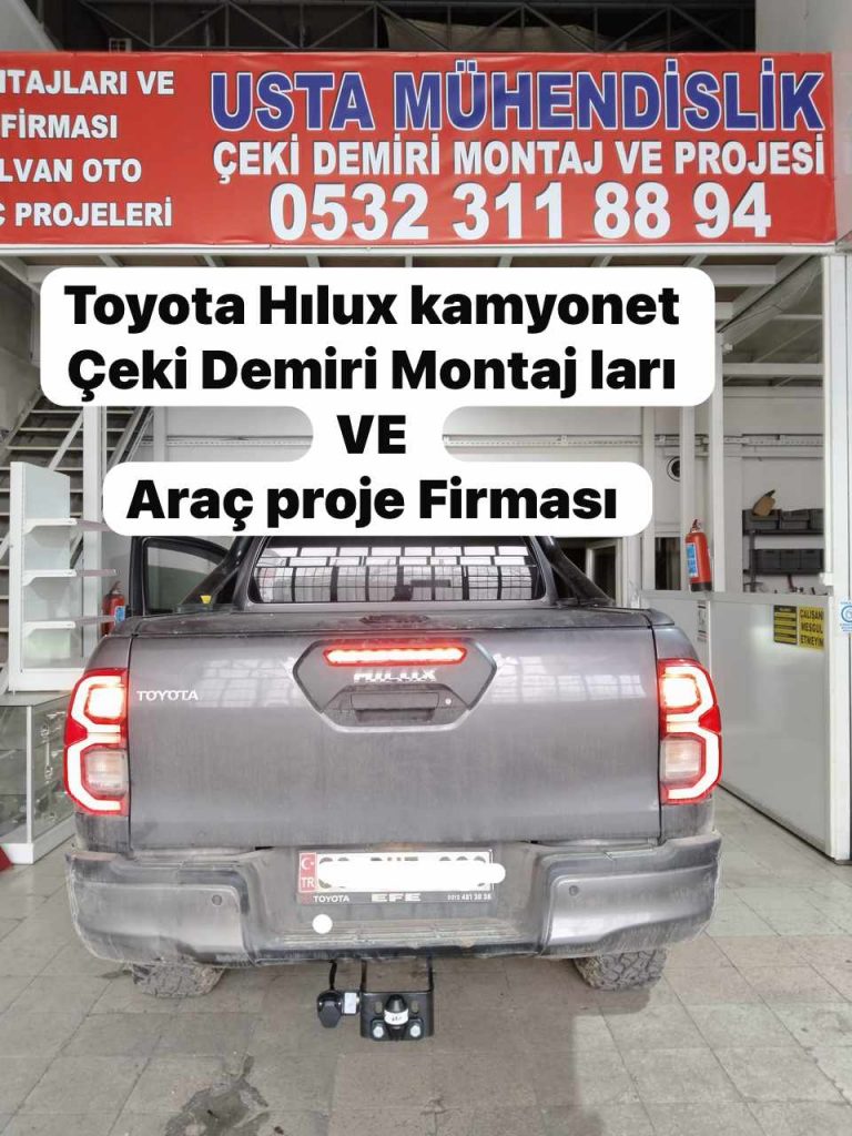 toyta hılux Çeki Demiri kancası takma montajı ve araç proje usta mühendislik ANKARA DA usta mühendislik 05323118894